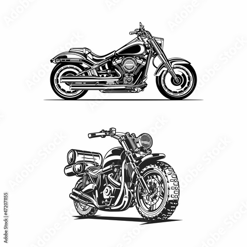 motorcycle classic silhouette