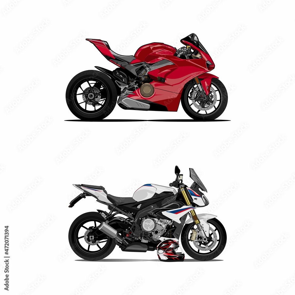 Obraz premium sport bike vector