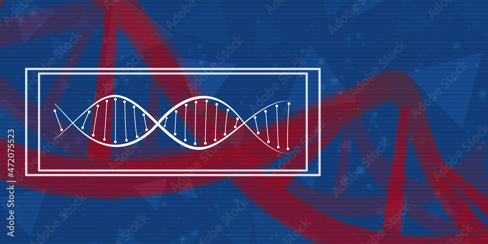 Fototapeta premium 2d render of dna structure, abstract background
