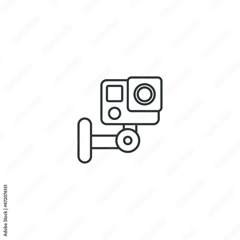 Vector sign of the action camera symbol is isolated on a white background. action camera icon color editable.
Vector sign of the action camera symbol is isolated on a white background. action camera icon color editable.