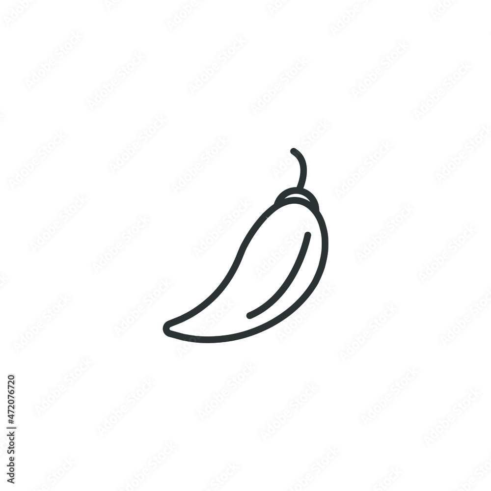 Vector sign of the chilli pepper symbol is isolated on a white background. chilli pepper icon color editable. Vector sign of the chilli pepper symbol is isolated on a white background. chilli pepper icon color editable.