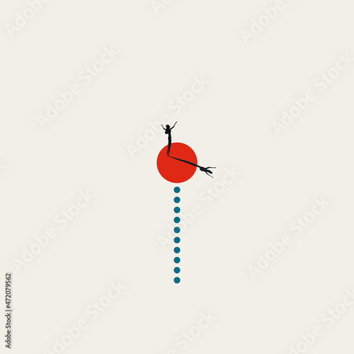 Business success and excellence vector concept. Symbol of best, achievement, talent, growth. Minimal illustration