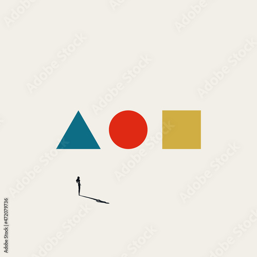 Business choice and decision vector concept. Symbol of strategy, success, solution. Minimal illustration.