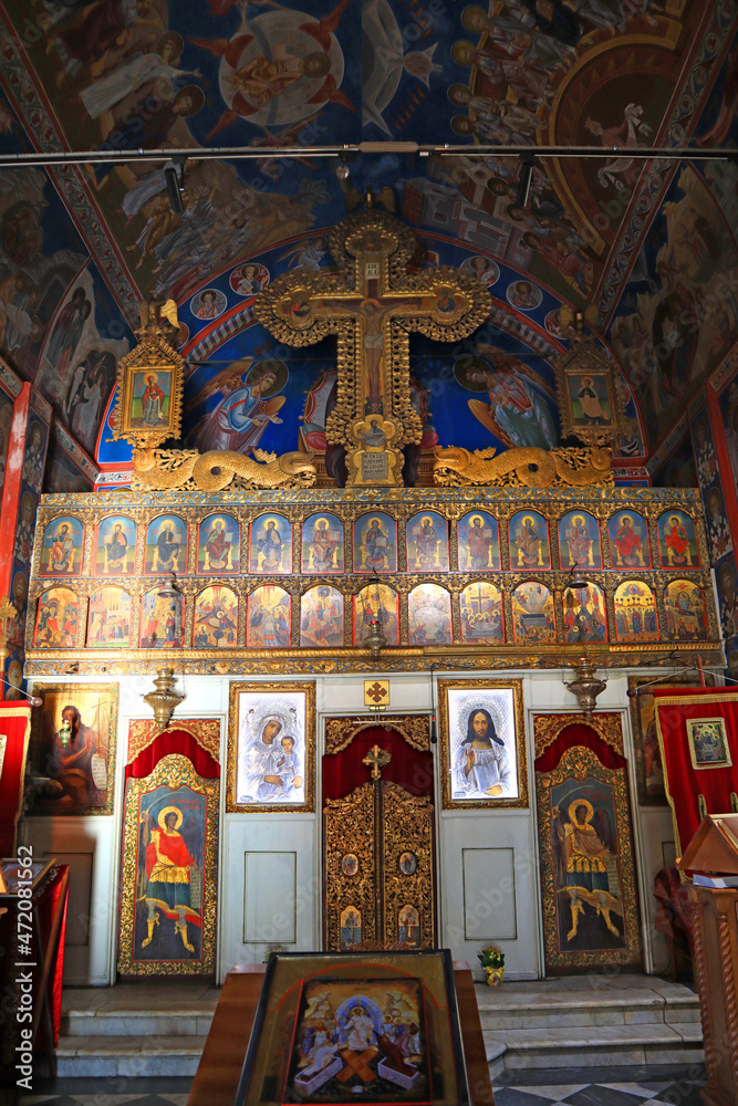 Interior of Trinity Church in Old Town of Budva, Montenegro	