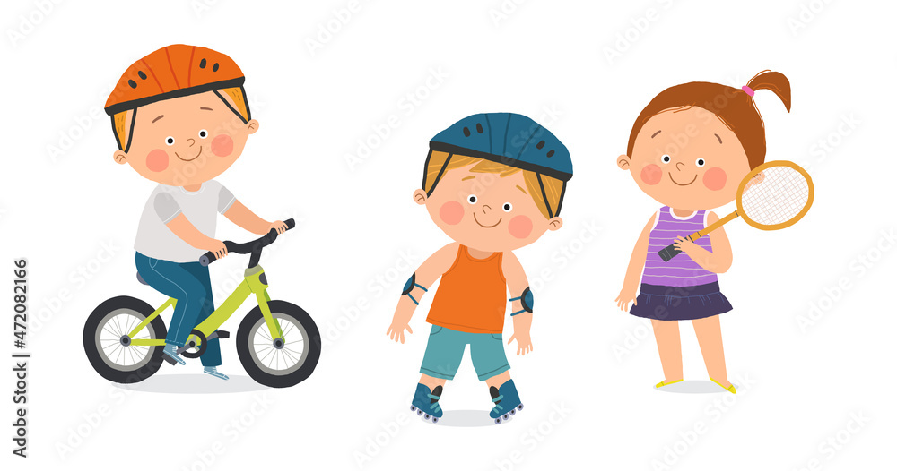 Cute children. Cartoon hand drawn10 illustration isolated on white in a flat style. Cute children. Cartoon hand drawn10 illustration isolated on white in a flat style.