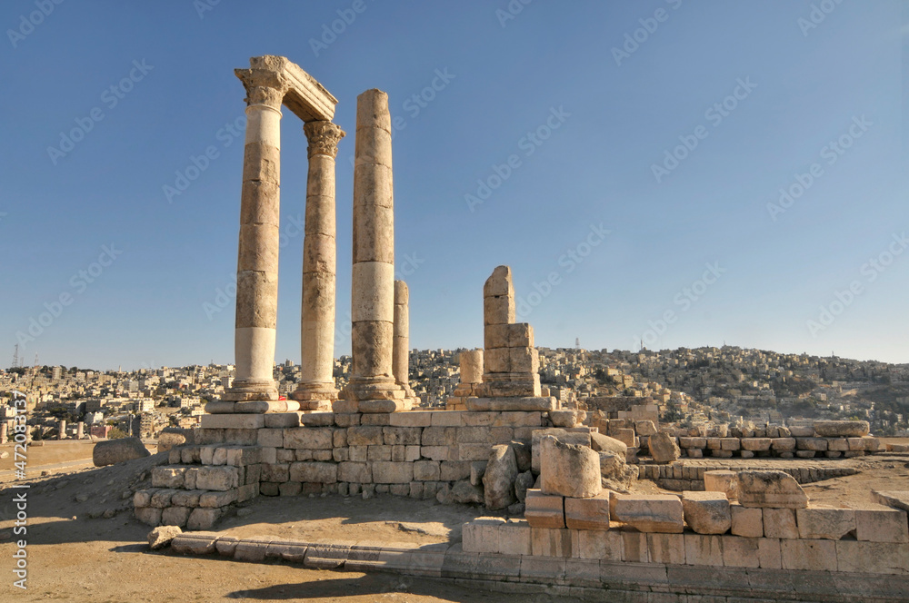 Amman hercules temple in Jordan