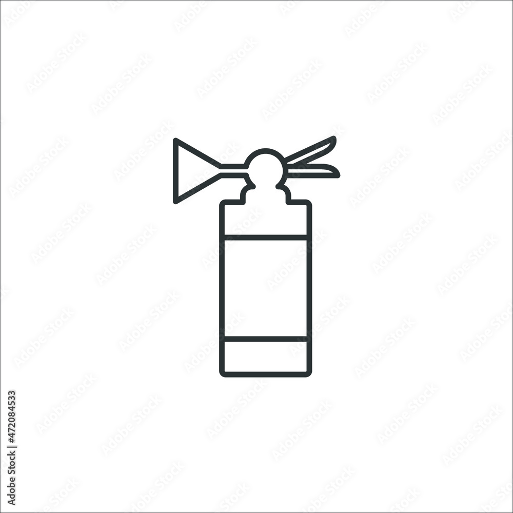 Vector sign of the Fire extinguisher symbol is isolated on a white background. Fire extinguisher icon color editable. Vector sign of the Fire extinguisher symbol is isolated on a white background. Fire extinguisher icon color editable.