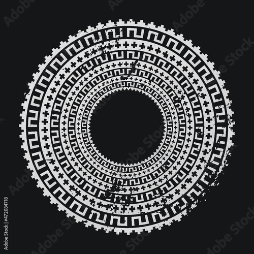 Abstract backgound with round geometric shape