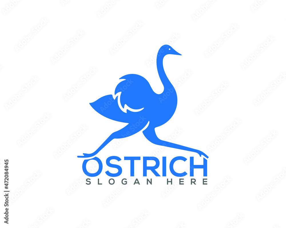 Fototapeta premium ostrich logo design