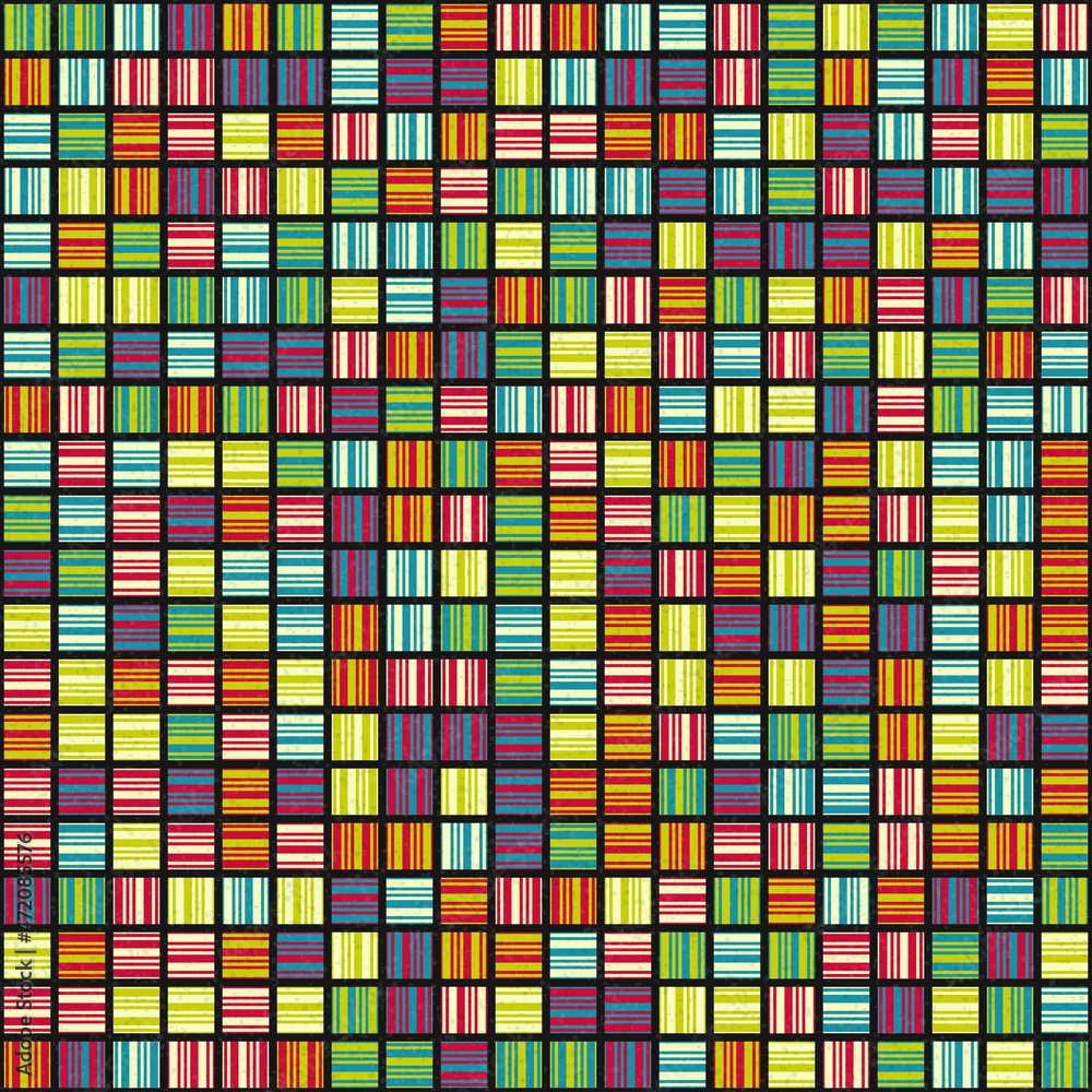 Fototapeta premium Abstract Geometric Pattern generative computational art illustration