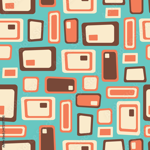 Classic 70s retro pattern background design