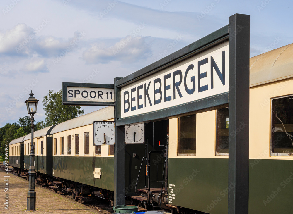 Beekbergen station of the Veluwsche Stoomtrein Maatschappij. The VSM runs steam locomotives between Dieren and Apeldoorn in the Dutch province of Gelderland