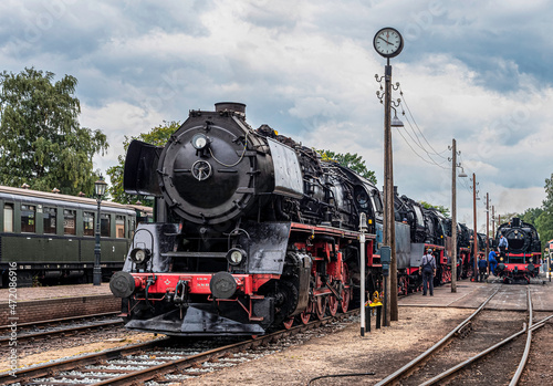 Steam locomotive of the Veluwsche Stoomtrein Maatschappij. The VSM runs steam locomotives between Dieren and Apeldoorn in the Dutch province of Gelderland photo