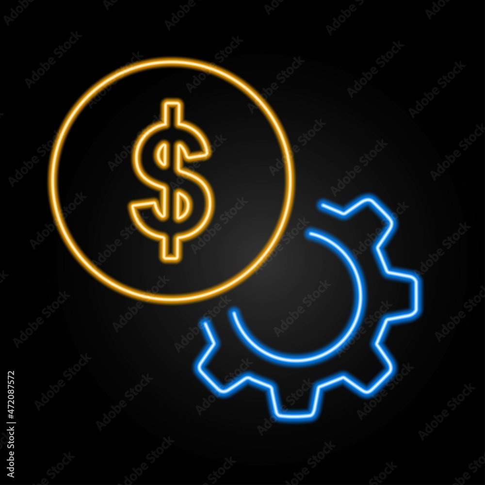 money mechanism neon sign, modern glowing banner design, colorful modern design trends. Vector illustration. money mechanism neon sign, modern glowing banner design, colorful modern design trends. Vector illustration.