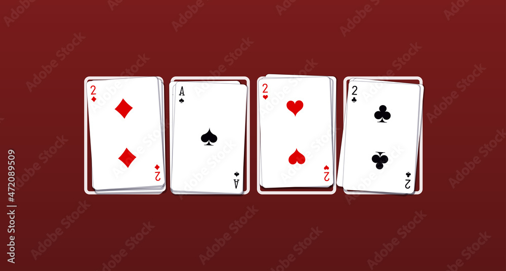 2022 Happy New Year casino style greeting card with playing cards ...