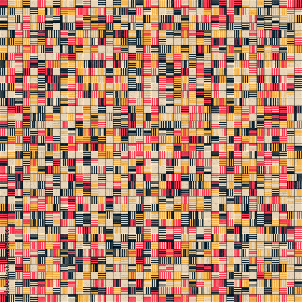 Fototapeta premium Abstract Geometric Pattern generative computational art illustration