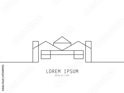 House icon isolated on white background.  For web site, mobile app, social media ad and real estate agencies logo. Creative art, modern drawing concept, vector illustration