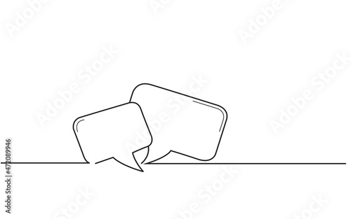 Speech bubbles isolated on white background. For web site chat, mobile app and social media. Creative art, modern drawing concept, vector illustration