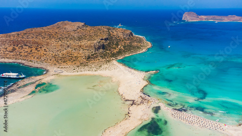 Fototapeta Naklejka Na Ścianę i Meble -  Blue lagoon in Ballos, Crete, Greece
