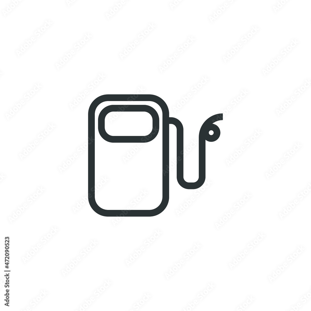Vector sign of the gas station symbol is isolated on a white background. gas station icon color editable. Vector sign of the gas station symbol is isolated on a white background. gas station icon color editable.