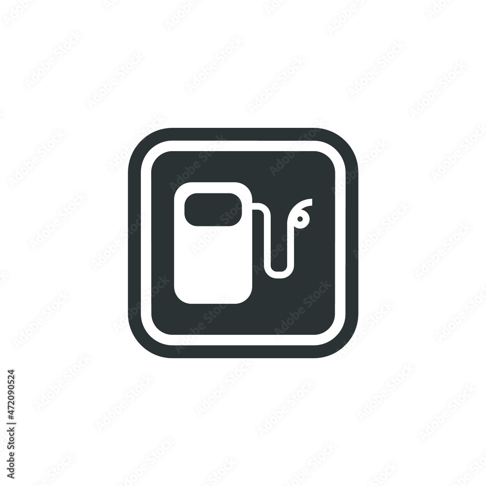 Vector sign of the gas station symbol is isolated on a white background. gas station icon color editable. Vector sign of the gas station symbol is isolated on a white background. gas station icon color editable.