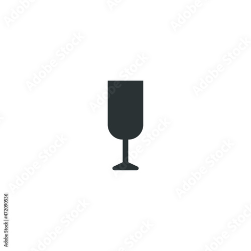 Vector sign of the glass symbol is isolated on a white background. glass icon color editable.