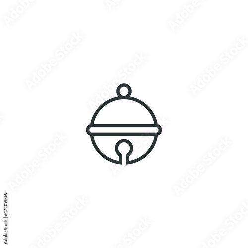 Vector sign of the pet bell symbol is isolated on a white background. pet bell icon color editable.