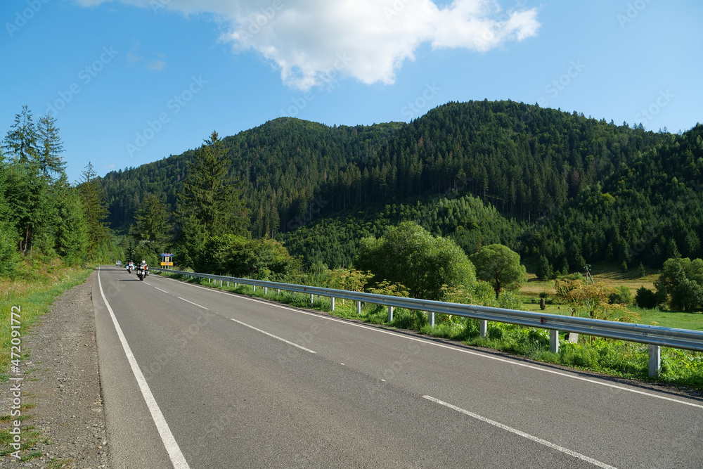 Beautiful road in Carpathian Mountains, Ukraine Beautiful road in Carpathian Mountains, Ukraine