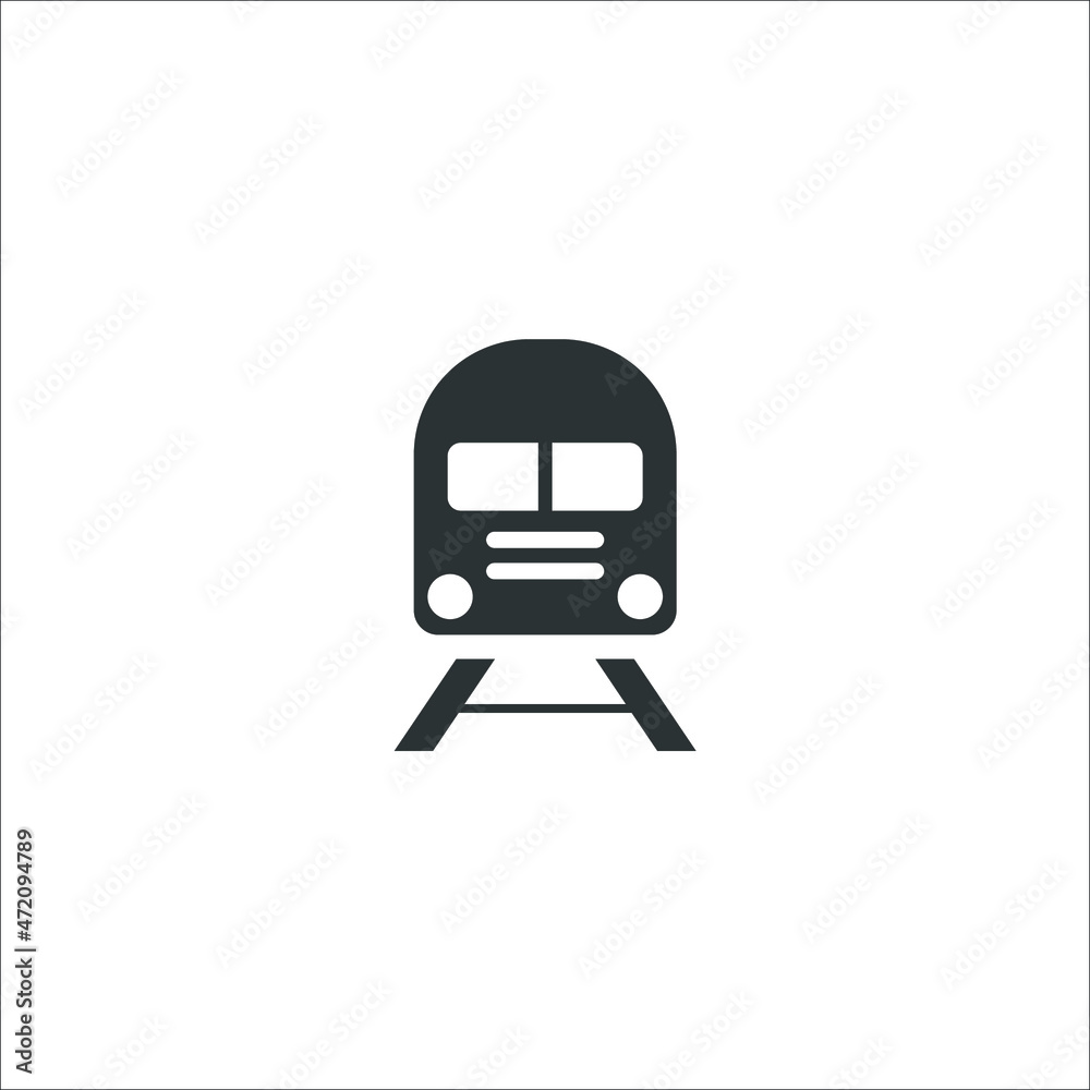 Vector sign of the train symbol is isolated on a white background. train icon color editable. Vector sign of the train symbol is isolated on a white background. train icon color editable.