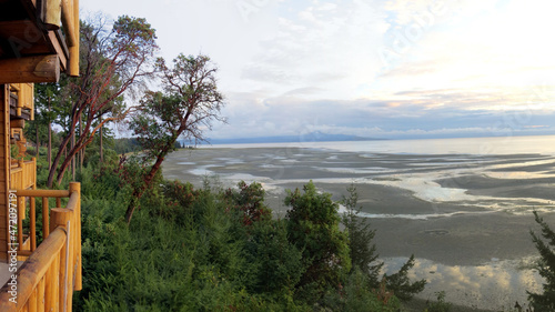 Morning panorama from Vancouver Island lodge photo