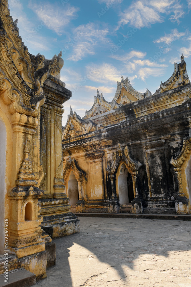  Maha Aungmye Bonzan Monastery in the ancient town Inn Wa (Ava) near Mandalay, Myanmar (Burma)
