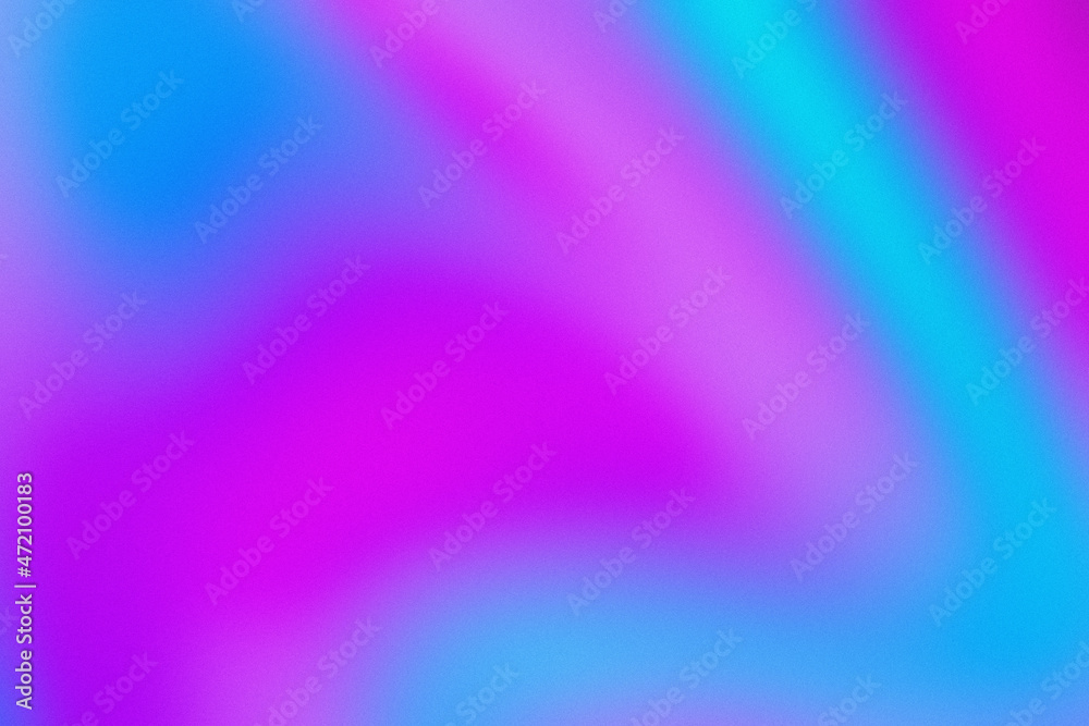 Abstract pastel neon holographic blurred grainy gradient background texture. Colorful digital grain soft noise effect pattern. Lo-fi multicolor vintage retro design.
