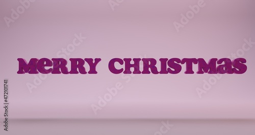Colorful Christmas inscription MERRY CHRISTMAS on a colored background