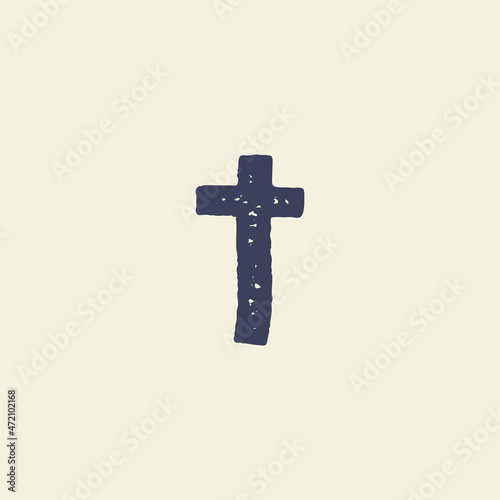 hand drawn christian cross....