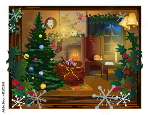 Christmas, Santa, New Year, Tree, Santa's home, mystery