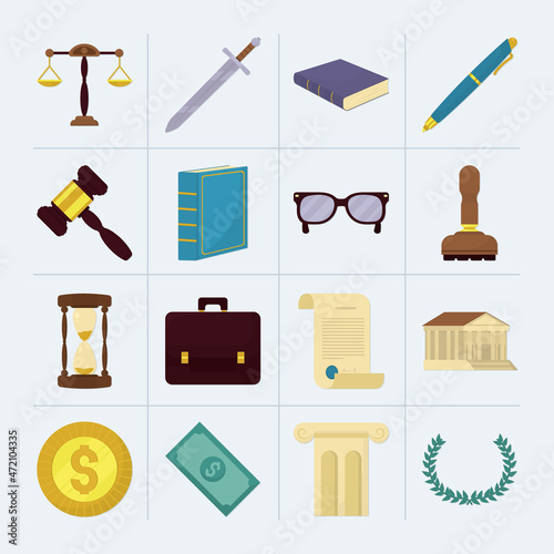 law icon set