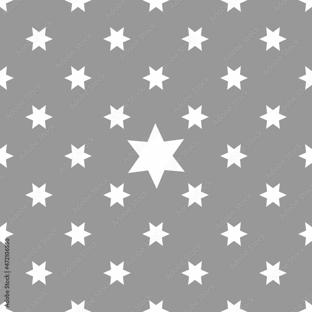 seamless pattern with stars on grey background. vector illustration 