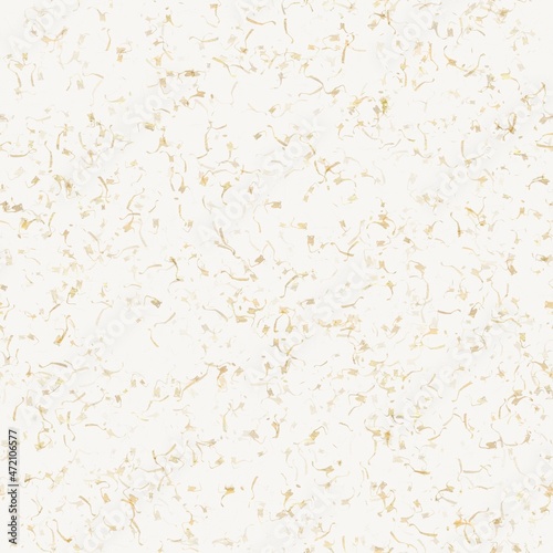 Handmade white gold metallic rice sprinkles paper texture. Seamless washi sheet background. Sparkle blur wedding texture, glitter stationery and pretty foil style digital luxe design element. photo