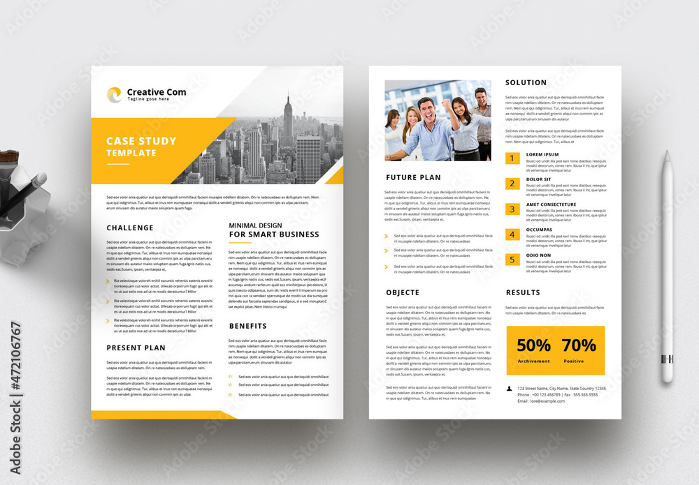 Case Study Stock Template | Adobe Stock