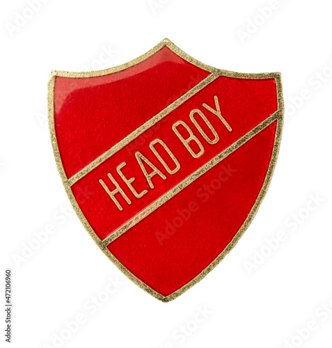 Isolated School Head Boy Badge photo