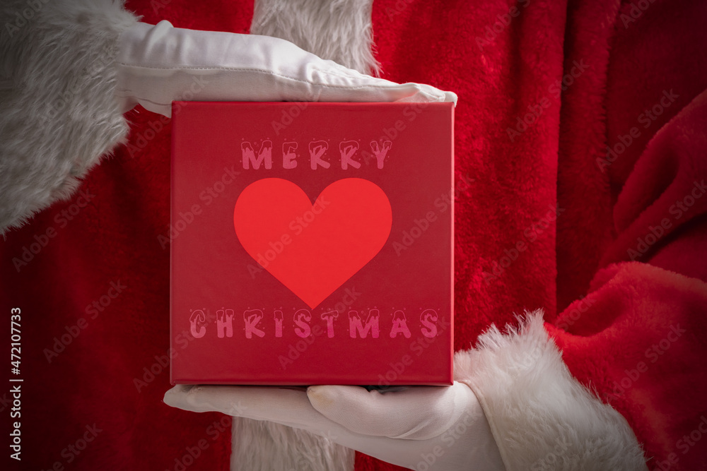 custom made wallpaper toronto digitalsanta claus hand with christmas gift