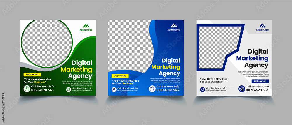 
FILE #:  415326002
 Preview Crop
 Find Similar
Corporate social media post design. Digital and online marketing social media banner design template.