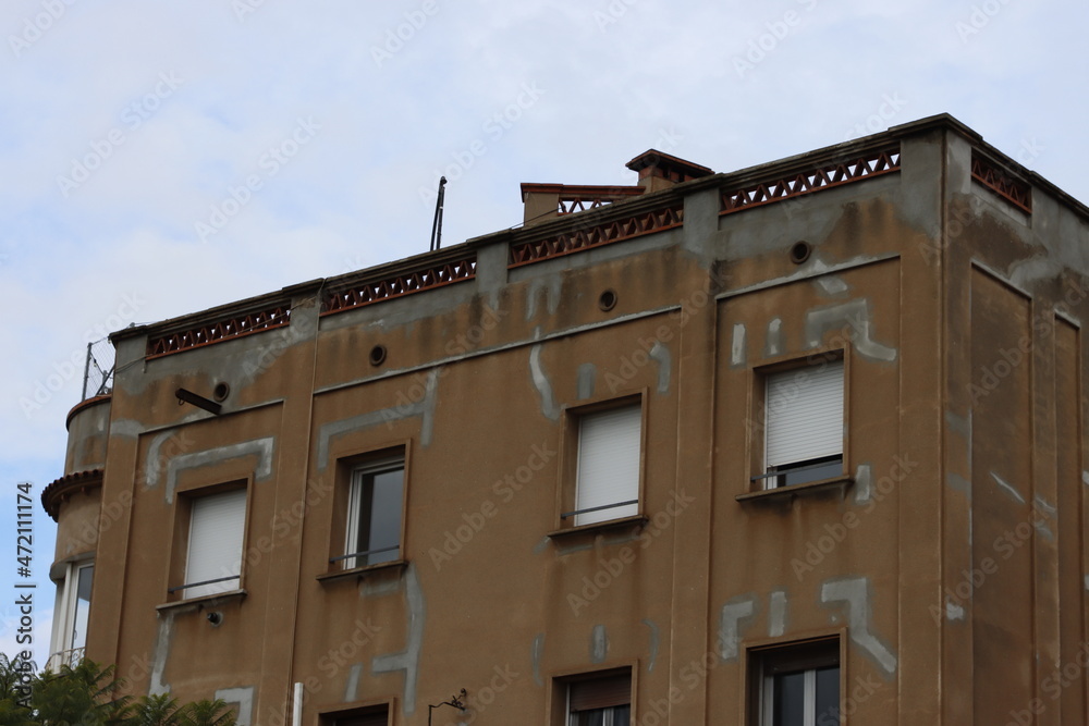 Facade of an building with sky Facade of an building with sky