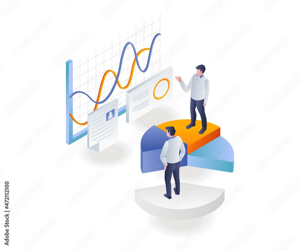 The team analyzes investment business data The team analyzes investment business data