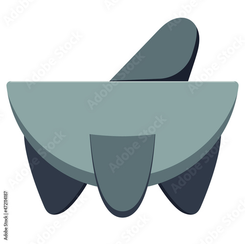 Vector  Molcajete - iconografía mexicana, mortero tradicional de mesoamérica, ilustración digital