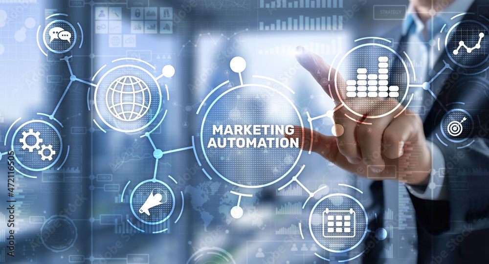 Marketing automation concept. Business Technology Internet and network Marketing automation concept. Business Technology Internet and network