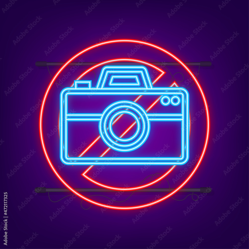 No photo, great design for any purposes. Camera icon. Warning icon. Vector illustration No photo, great design for any purposes. Camera icon. Warning icon. Vector illustration