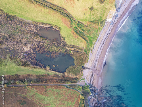 Top Down view of Man Sands, Kingswear, Brixham, Devon, England, Europe photo