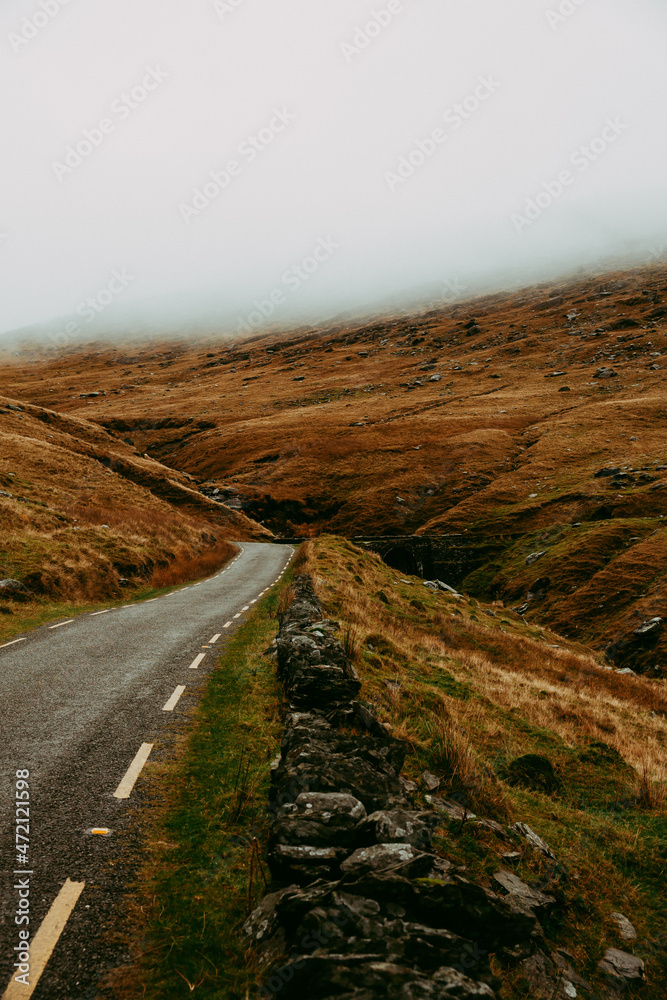 Healy Pass Ireland on an autumn day 
