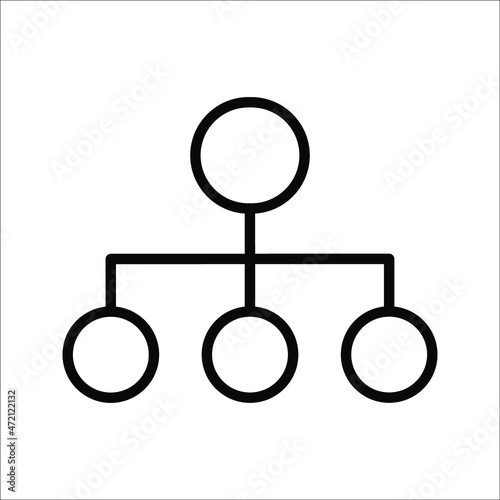 hierarchical outline, thin, flat, digital icons for web and mobile. on a white background.